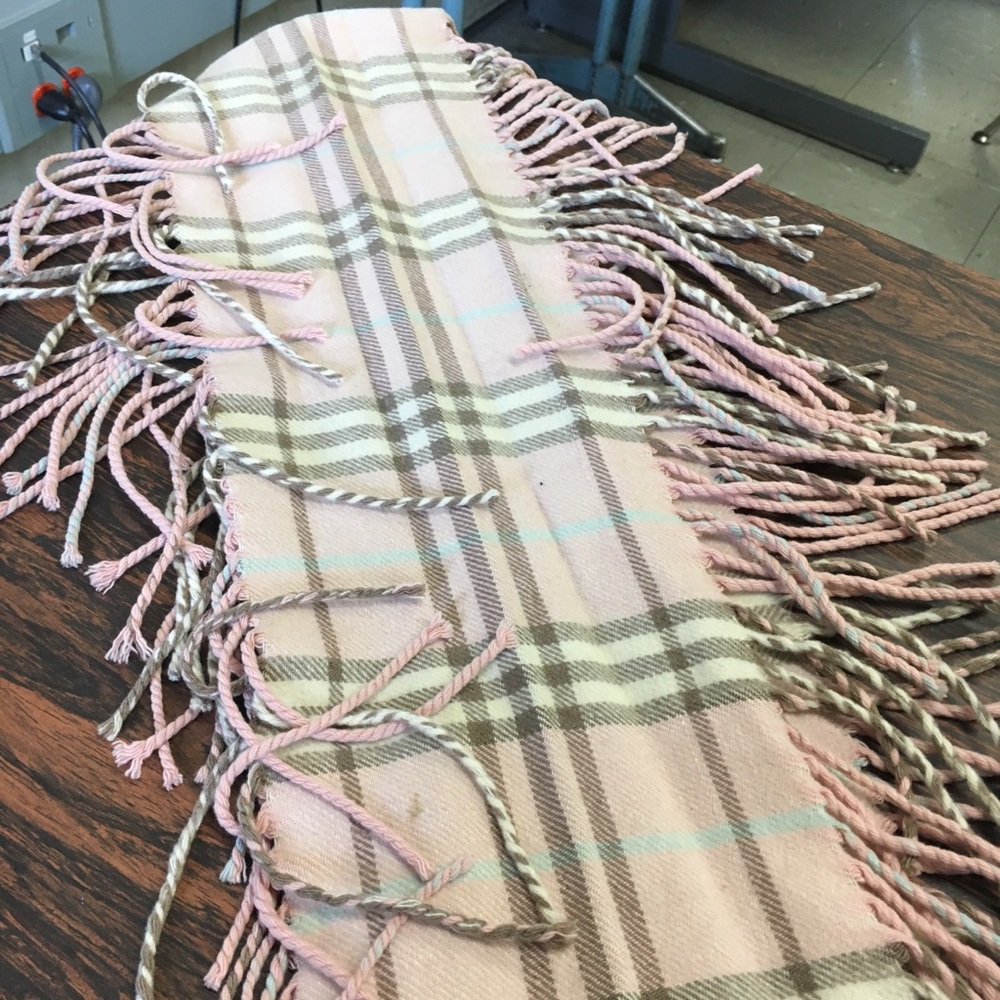 Authentic Burberry cashmere pink happy scarf